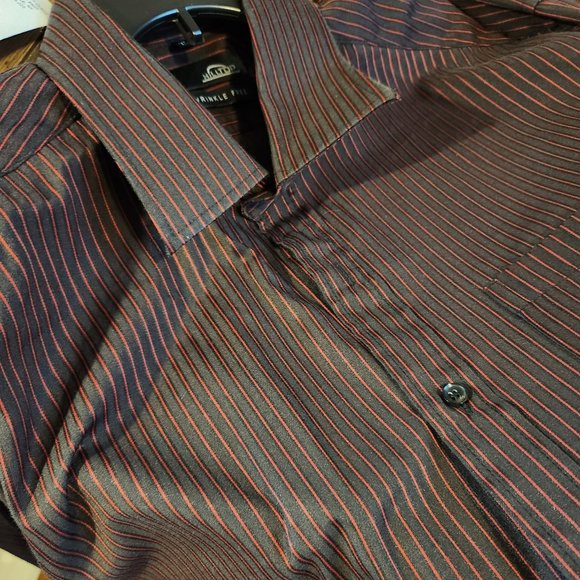 HILLTOP WRINKLE FREE MEN'S LONG SLEEVE SHIRT  XL #1464 - Picture 8 of 15